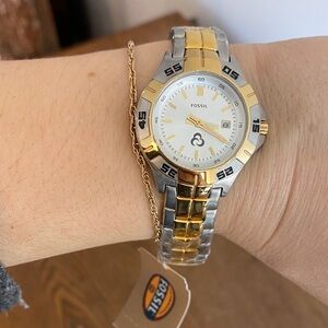 NEW Fossil Gold and Silver Tone Watch Classic Style